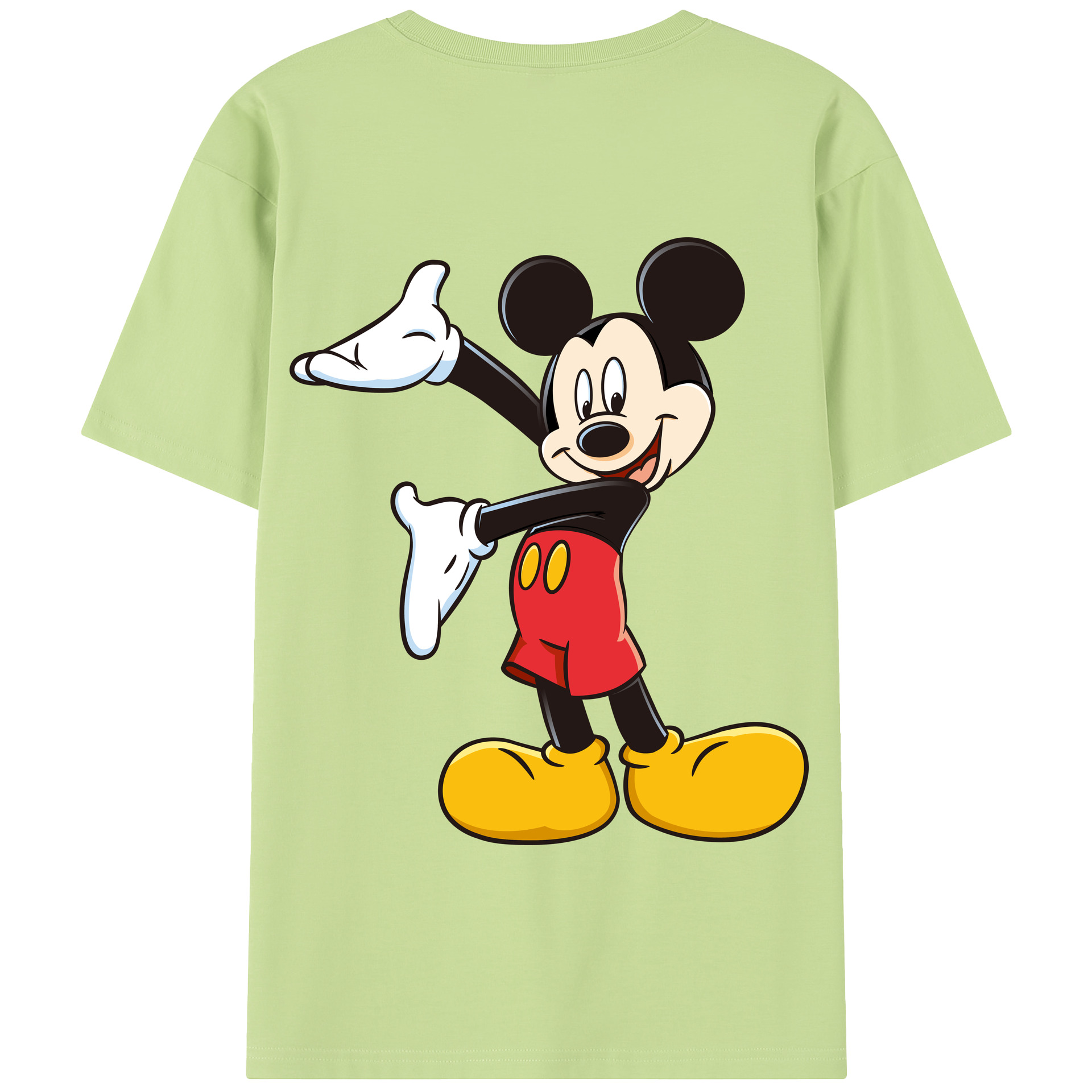 （画像用） ミッキーマウス Mickey Mouse 綿100％半袖Tシャツ（背面プリント）